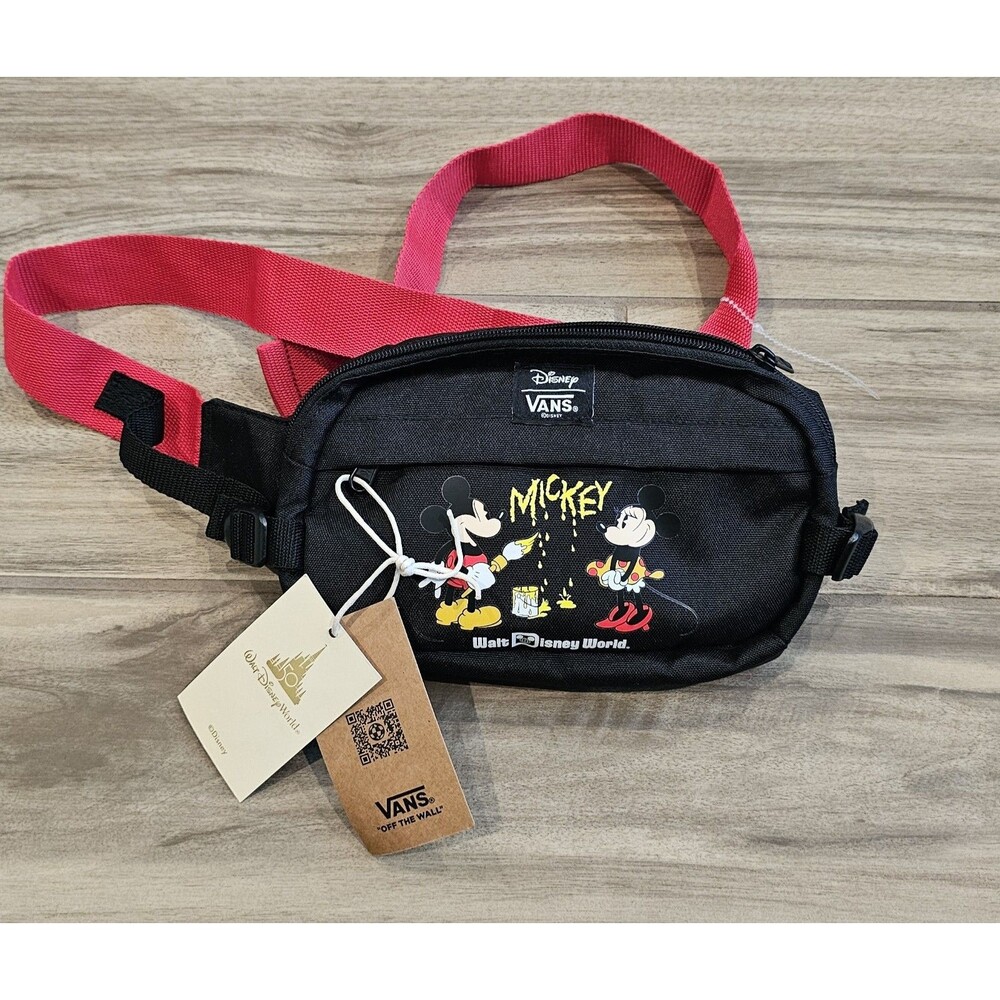 Disney World VANS Mickey Minnie Padded Waist Fanny Pouch Pack Belt Bag NEW